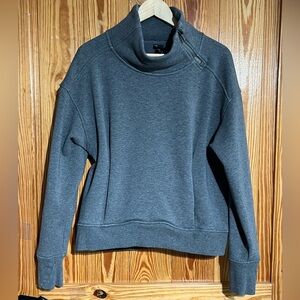 All In Motion Women’s Sweatshirt Gray Cropped Mock Neck with Zipper